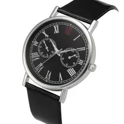 GEMIXI модные повседневное Ретро дизайн кожаный ремешок аналог, кварцевый сплав наручные часы для мужчин наручные часы в подарок Reloj masculino