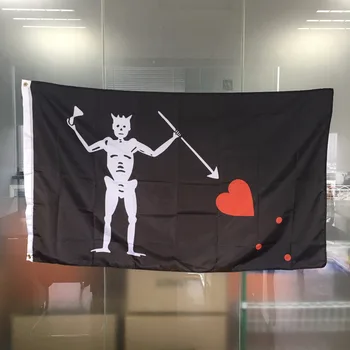 

3x5 Ft Pirate Edward Lowe and Francis Spriggs (Blackbeard) Polyester Flag with Brass Grommets 150X90CM banner pirate flag