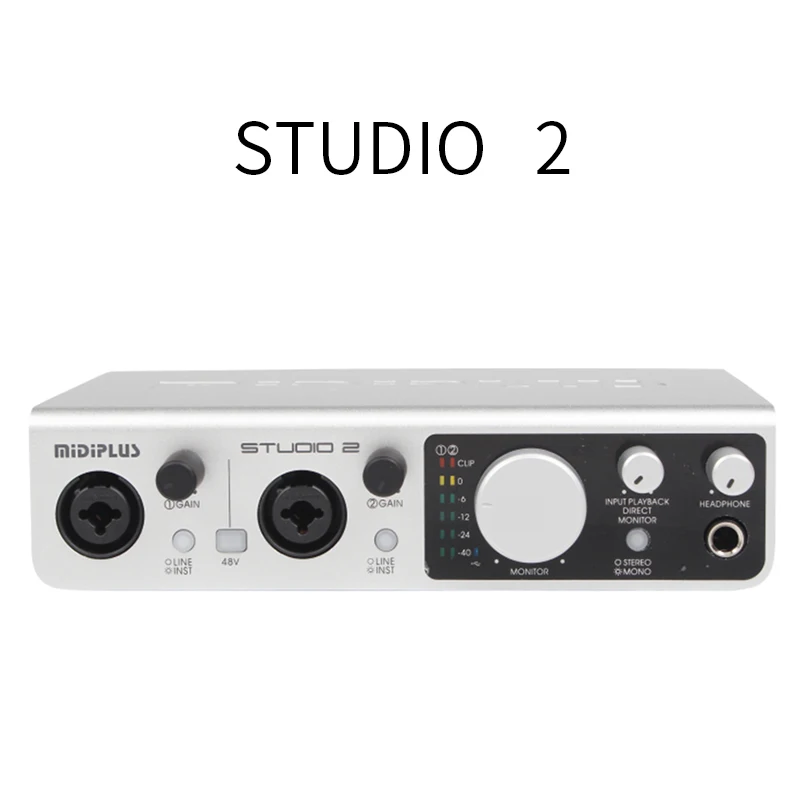 MIDIPLUS STUDIO M/S/2/4 звуковая карта USB аудио Интерфейс - Цвет: STUDIO 2