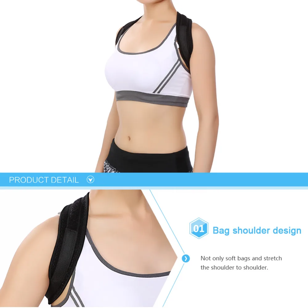 Yosoo Posture Corrector Brace Upper Back Neck Shoulder Support Adjustable Straps Lumbar Brace Support Belt Posture Correction