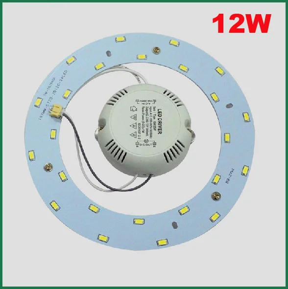 12 Вт 18 Вт светодиодный потолочный светильник 24 Вт модернизация люминесцентных ламп CFL аварийная Замена PCB комплект светодиодная кольцевая трубка лампа с драйвером+ магнит