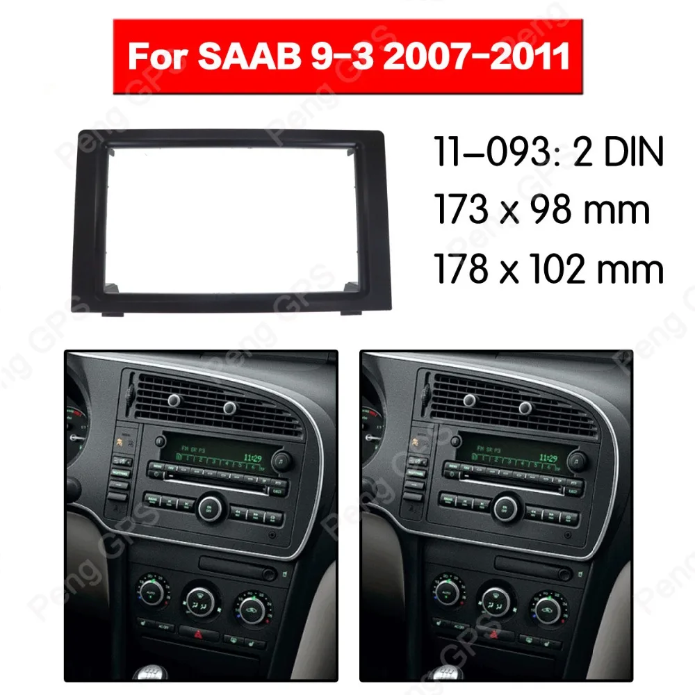 2 din автомагнитола стерео-комплект для SAAB 9-3 2007-2011 фитинг фасции CD dvd-плеер установка facia dash наружная рама отделка ободок