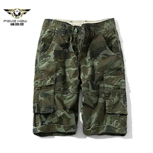 Большие размеры 29-40 летние камуфляжные свободные мужские шорты Карго новые брендовые камуфляжные летние мужские шорты Карго шорты