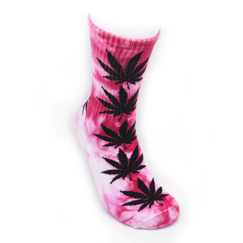 1 пара носков Plantlife носки WU Tang weed Носки CHEECH& CHONG leaf хлопковые носки мужские/женские уличные носки мужские и женские носки унисекс - Цвет: Tie die -pink