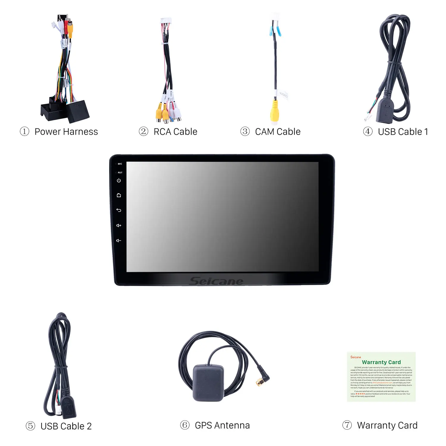Top Seicane Car GPS 9" HD 2Din Navi Android 8.1 Head Unit For Peugeot 307 2001 2002-2008 support SWC Backup camera Bluetooth Wifi 3