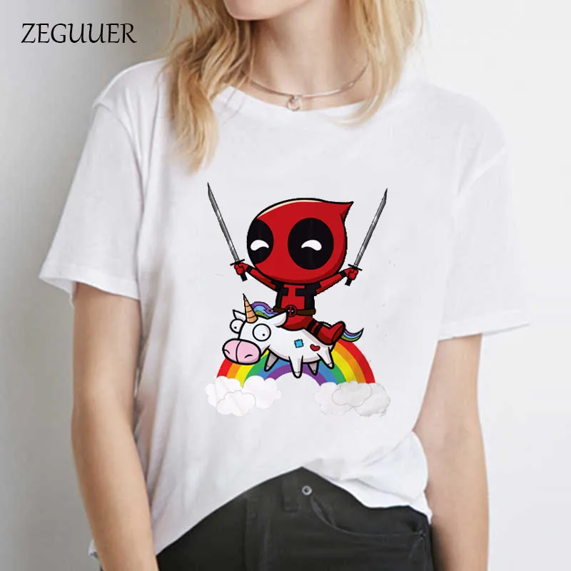 

Summer Newest Deadpool Harajuku Tshirt Streetwear Funny Tops Lovely Tee Shirt Hip Hop Tee Clothes Funny T Shirts Womens Clothing