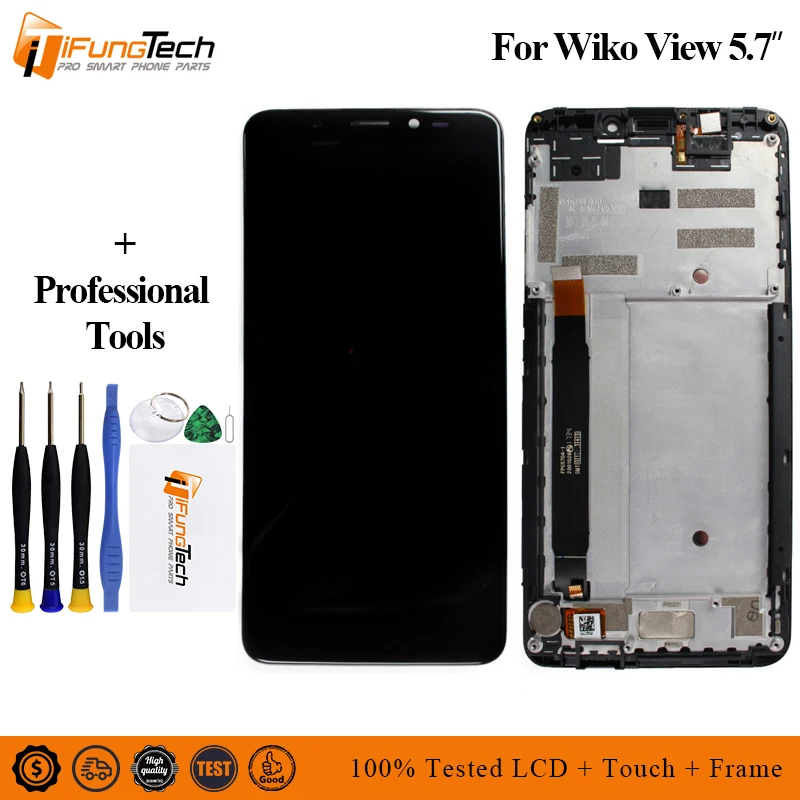 

For Wiko View LCD Screen Display+Touch Panel Digitizer Frame For Wiko View Assembly Lcd Display Replacement