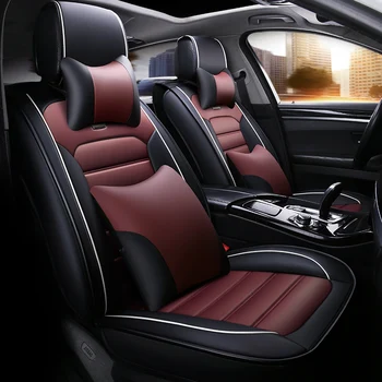 

WLMWL Universal Leather Car seat cover for Cadillac all models ATS CT6 CTS SRX ATSL SLS XTS car styling auto accessories