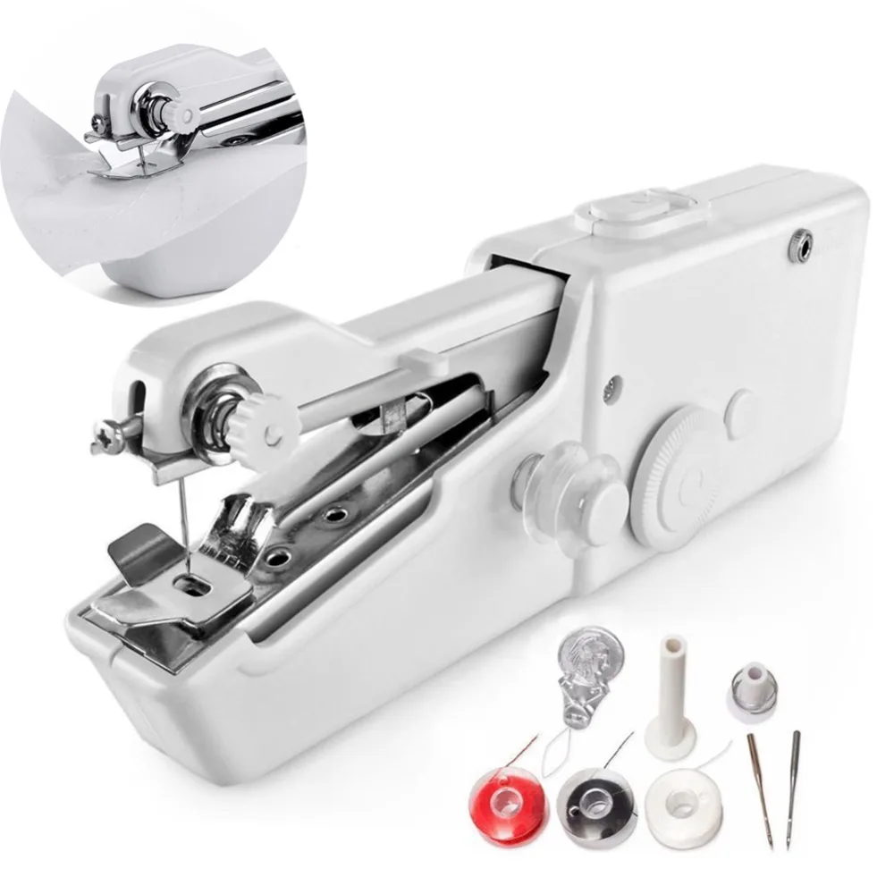 2018 Mini Portable Handheld sewing machines Stitch Sew needlework