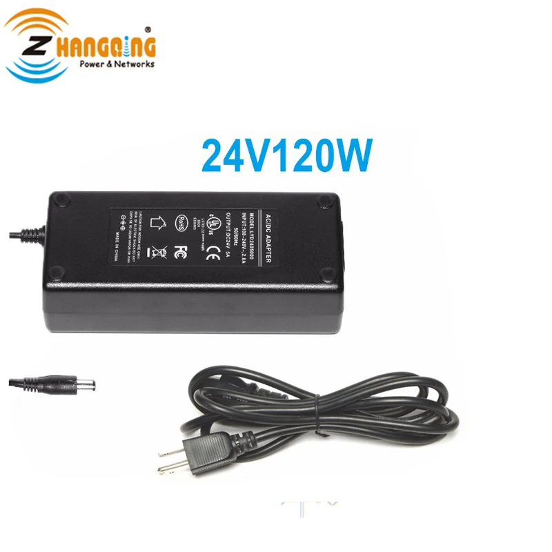 

24V 120W Switching Power Supply/Adapter 5A FCC UL GS CE Certification for 24V devices