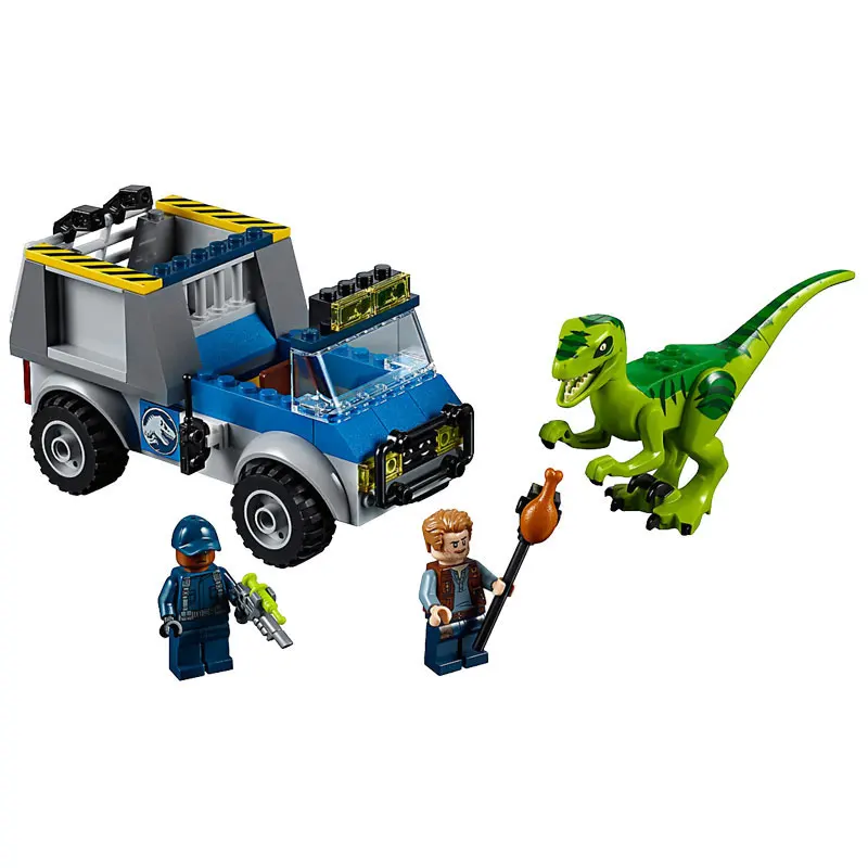 Bela мир Юрского периода Raptor Rescue Truck Building Kit Совместимость Legoings 10757 строительные