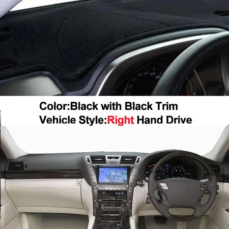 Авто внутренняя панель Крышка приборной коврик ковер Dash 2 слоя для lexus LS460 LS460L LS600L LS460H LS600H 2006-2011 LHD RHD - Название цвета: Цвет: желтый