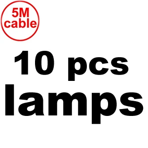 30 светодиодов Солнечный свет Сплит панель 3 режима стены Безопасности уличная Дека декоративный забор освещающие огни для дома в помещении использование 5 м кабель - Испускаемый цвет: 10 pcs lamps