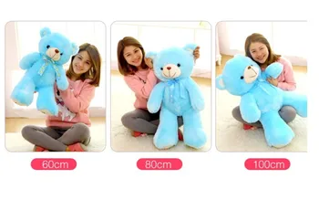 

The lovely bow bear doll teddy bear hug bear plush toy doll birthday gift blue bear about 60cm