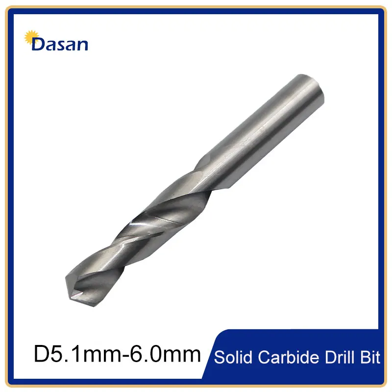 1 Pz Solid Carbide Drill 5Mm 6Mm Dritto Gambo Torsione Trapano Per Cnc Tornio Lavorazione Del Legno Utensili Da Taglio