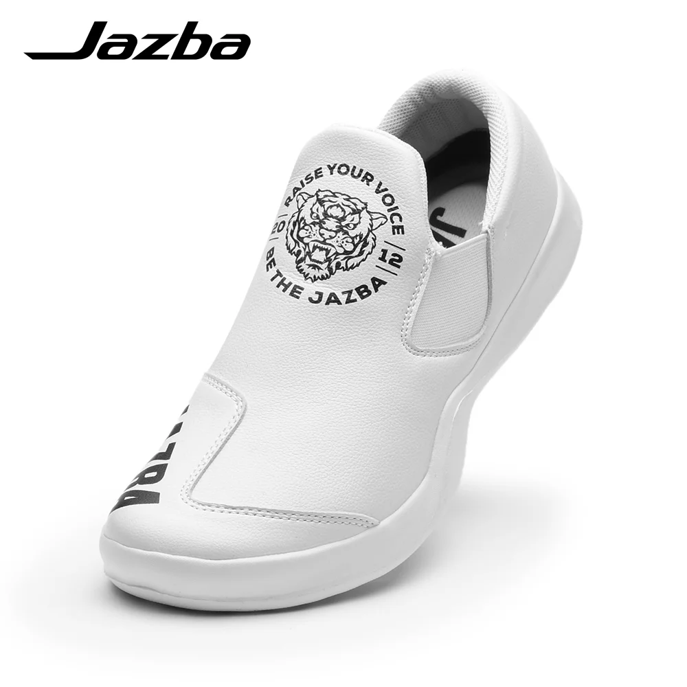 

Jazba RUTBA Casual Slip-On Shoe Men Leather Sneakers Light Soft Walking Running Outdoor Sports Shoes 2019 New White Black Shoes