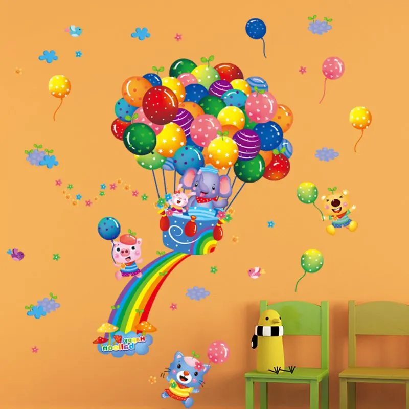 Balloon animals elephant children room decoration wall stickers Baby
