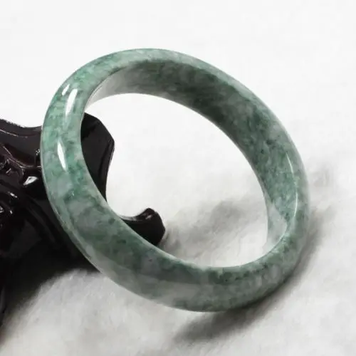 

01968 Certified Grade "A" Natural Green Jadeite Jade Gems Bangle Bracelet