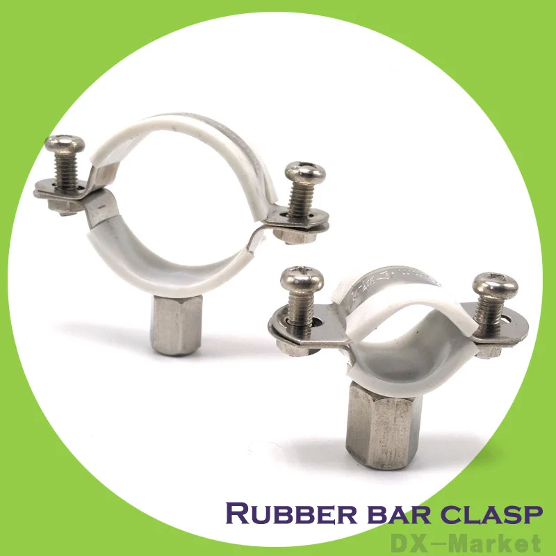 20mm 65mm , 304 stainless steel pipe clamp , rubber lathedog core tube