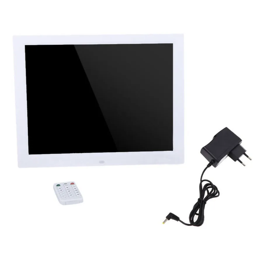 

15" TFT-LCD 1024x768 HD Clock Digital Photo Frame MP3 MP4Movie Player with the remote office (white)