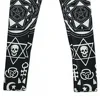 Geometric Skull Printing Slim Fit Leggings 3