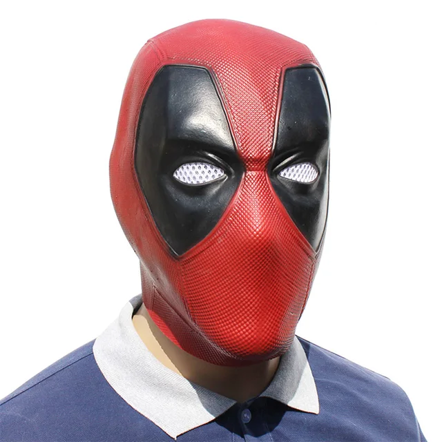 Movie Deadpool Cosplay Mask Latex Full Head Helmet Deadpool Wade Winston Wilson Party Costume Masks Adult Funny Props -