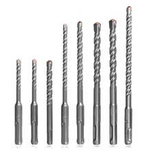 8pcs Electric Hammer Drill Bits 5mm 6mm 8mm 10mm 12mm SDS Plus Hole Saw Drill Set for Masonry Concrete Rock Stone Cement Wall