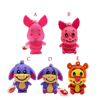 

cute Cartoon animal tiger/donkey/pig pendrive 4GB 8GB 16GB 32GB Stick USB Flash Drive