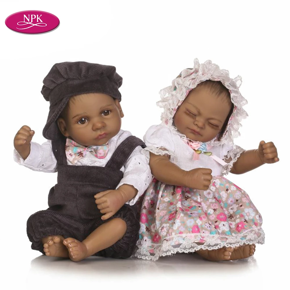 Npk Mini Nouveau Ne Bebe Jumeaux Fille Reborn Bebes Poupee 10 Pouces Realiste Pleine Silicone Boneca Artisanat Enfants Playmate Jouets De Bain Aliexpress