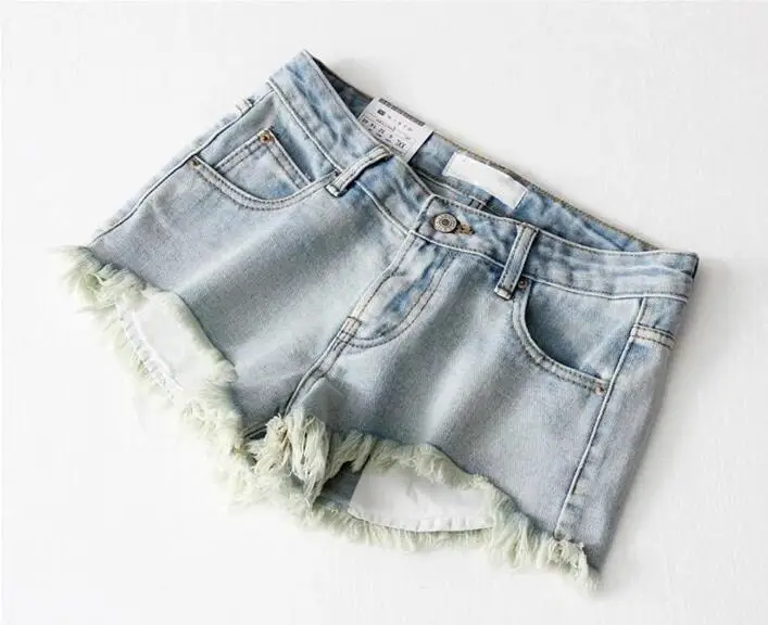 

2018 summer new style denim shorts women European style high waist denim shorts student denim shorts