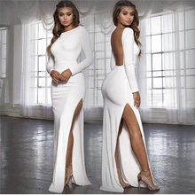 Adogirl Women Sexy Backless Maxi Evening Party Dresses Long Sleeve High Slit Robe Long Night Club Dress Female Fashioin Vestidos Adogirl Women Sexy Backless Maxi Evening Party Dresses Long Sleeve High Slit Robe Long Night Club Dress Female Fashioin Vestidos