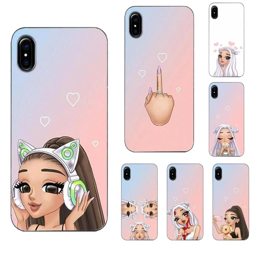 Мягкий с рисунком из ТПУ Ариана Гранде мультфильм розовый для Huawei G7 Y6 II Y7 Xiaomi Redmi