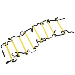 8-Rung 4 м ловкость лестница Координационная лестница для скоростного футбола Футбол фитнес ноги тренировки, желтый + черный