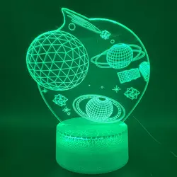 Инновационный осветительный прибор 3d лампа Космос Вселенная Звезды планеты отделение для декора дома подарок для малыша Детская 3d