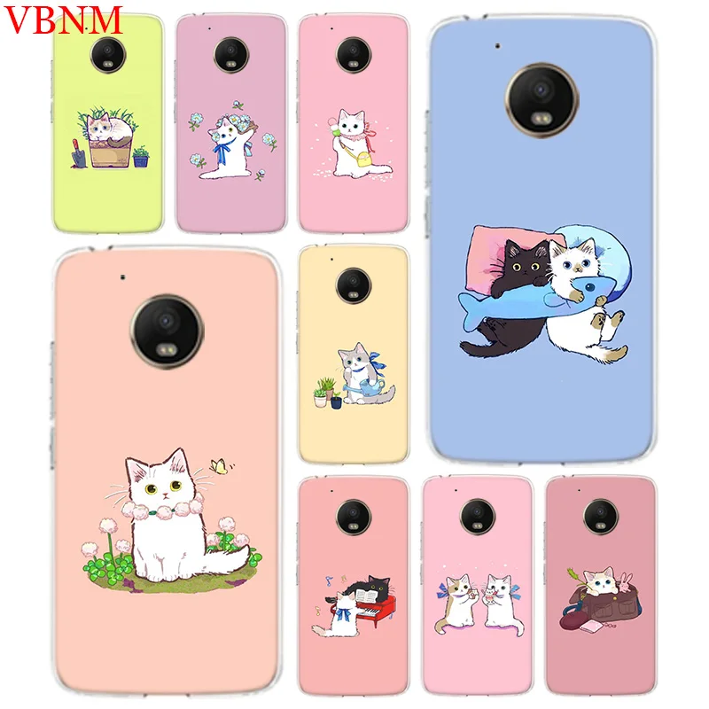 

Artistic Cat Trend Accessories Phone Case For Motorola Moto G7 G6 G5S G5 E4 Plus G4 E5 Play X4 Pattern Customized Coque Cover