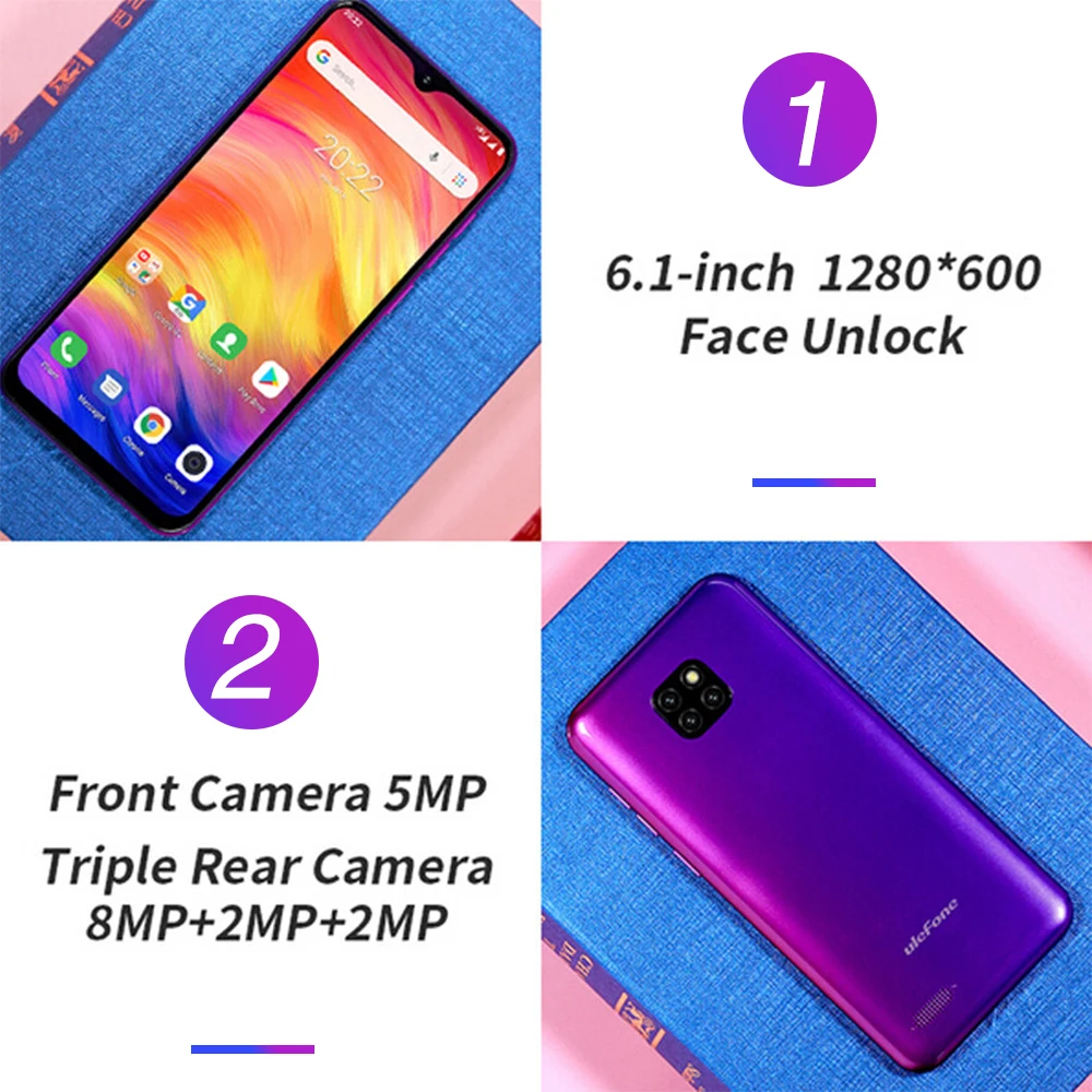 Смартфон Ulefone Note 7 1 ГБ ОЗУ 16 ГБМ ПЗУ 19:9 MT6580A четырехъядерный 6 дюймов экран капли