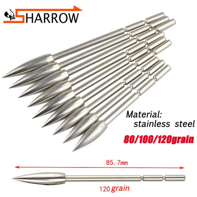 

24/50pcs Archery 80/100/120grain Arrowhead Target Point Tips Broadhead Fit 3.2mm Arrow Shaft For Hunting Shooting Accessories