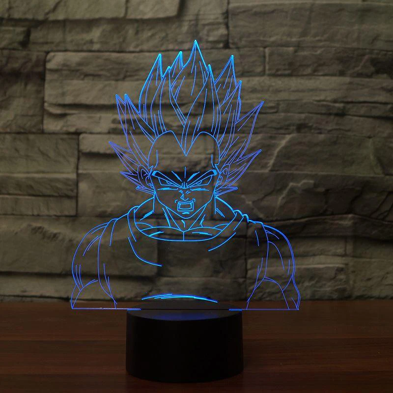 Creative 3D Led Visual Dragon Ball Lamparas 7 Colors Lighting Fixtures