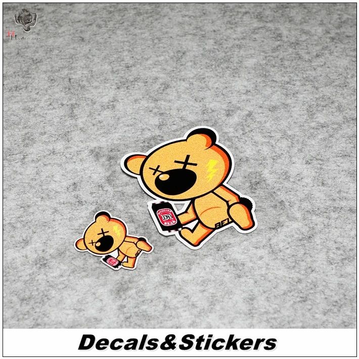 

NO.S014 Bear Japan Hella Flush 3M Reflective Protection Stickers Car Helmet Sticker Waterproof Decals Racing Motorcycle