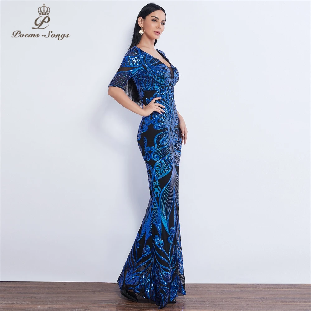 Вечернее платье с рукавом до локтя и бабочкой блестками vestido de festa Формальное