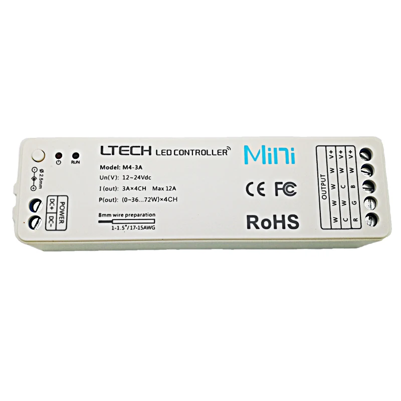 New Led RGBW Controller 28 Key 2.4Ghz Wireless RF Remote DC 12V 24V Input 3A 4 channel 12A 288W Output RGB RGBW Led Strip Use