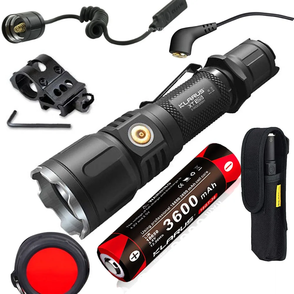 Кларус XT12S тактический светодиодный фонарик 1600 Lume CREE XHP35 HI D4 фонарь заряжающаяся