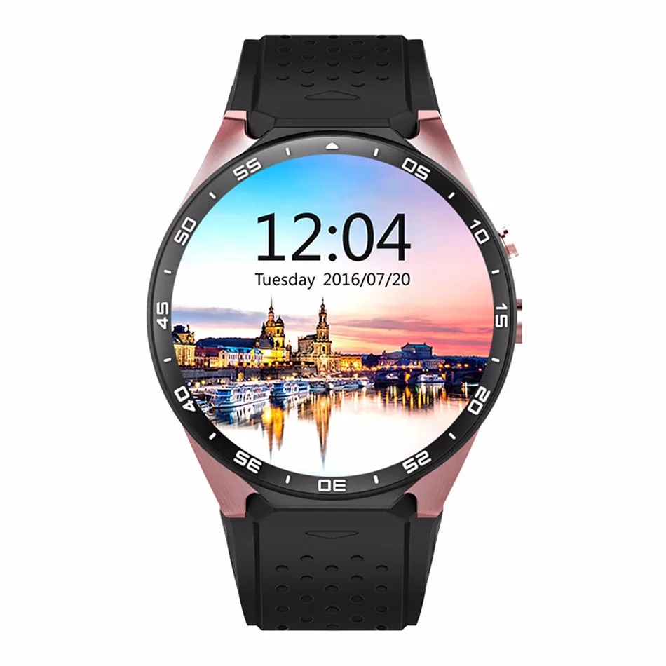 1.39 дюймов 3G круглый Android Smart часы WI-FI SmartWatch GPS трекер сердечного ритма Мониторы Камера сим телефон часы PK D5 d6 X3 X5 - Цвет: Rose Gold