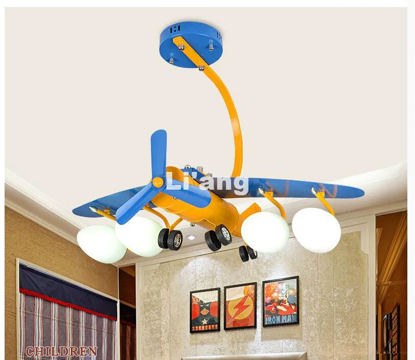 Светильники потолочные в детскую комнату самолет Мультяшки для детской спальни поверхностного монтажа Потолочные светильники L70cm современные светильники потолочные в детскую комнату s E27 освещение