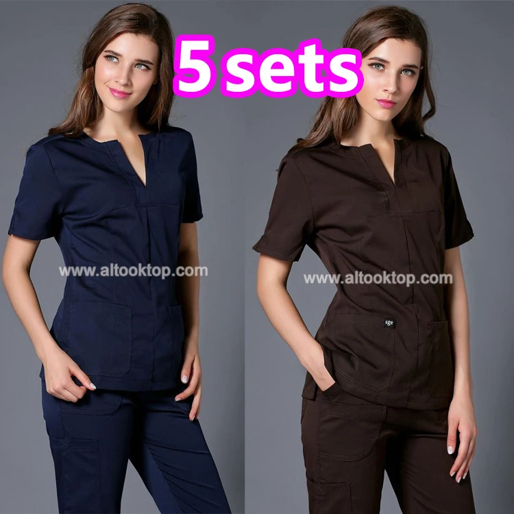 Free DHL/EMS 5sets uniformes hospital women medical clothing nursing