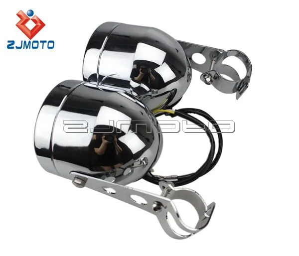 Универсальный хром Доминатор двойная фара мотоцикл двойной налобный фонарь для Honda Yamaha Suzuki Kawasaki Streetfighter Кафе Racer