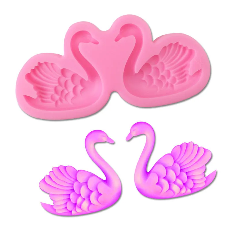 

High quality Cute 3D beautiful swan gum silicone mold candle mold,baking dish Baking Tool Sugarcraft tool, chocolate mold