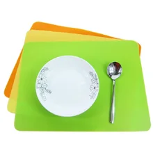 Rectangle 30*40cm Silicone Place Mats Heat Resistant Non Slip Table Mats