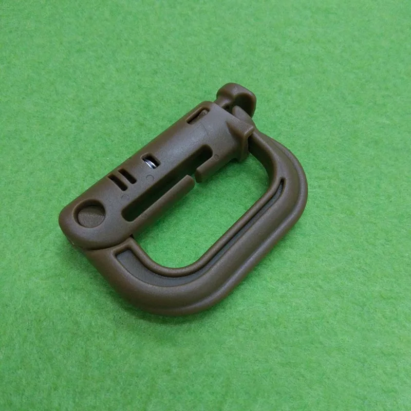 Camping EDC Molle D Ring Snap Shackle Key Ring Plastic Army locking