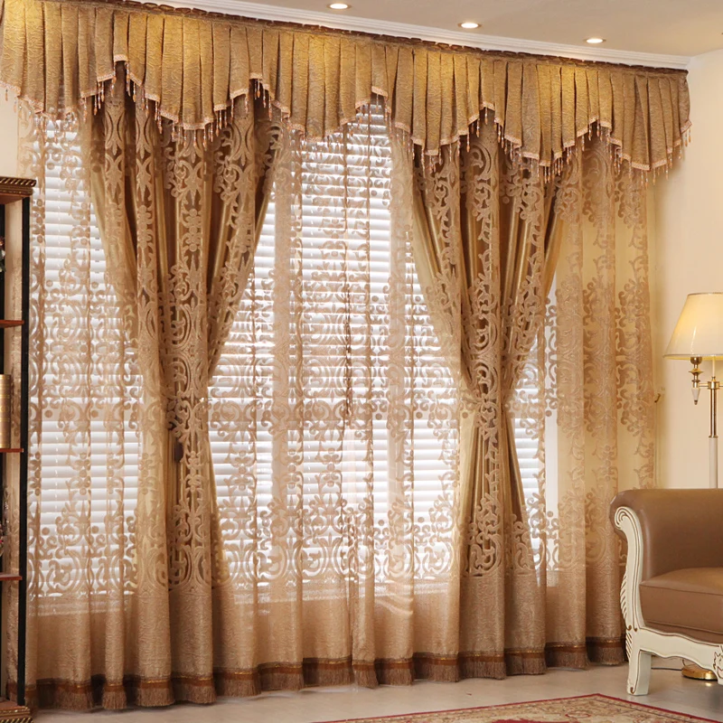 

New design high quality Eco-friendly satin shade readymade window curtains polyester window screen tulles/yarns can customize